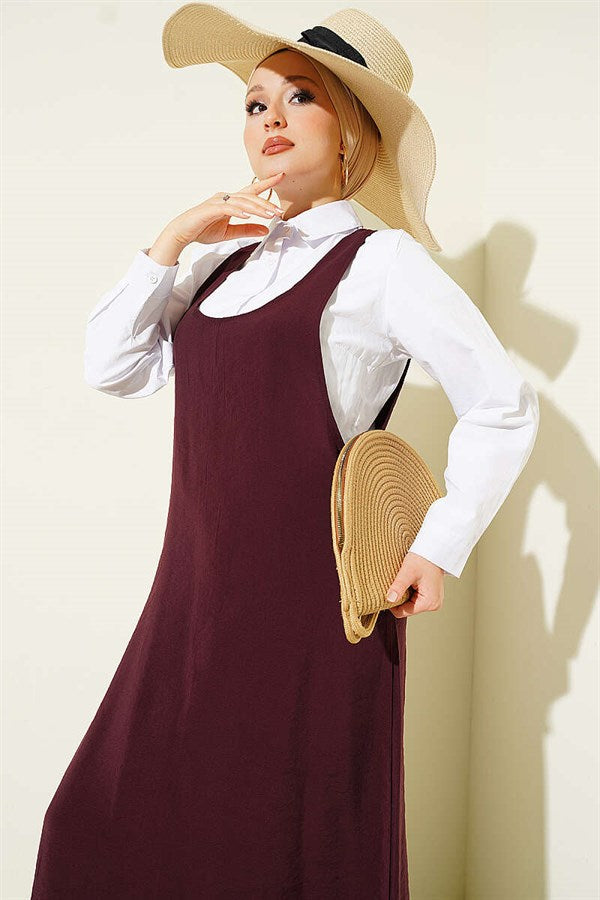 U-Neck Vest, Plum