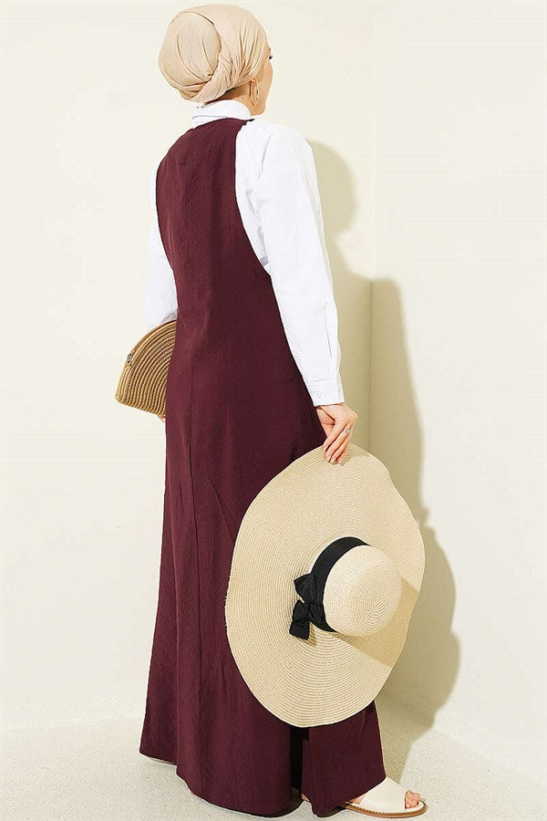 U-Neck Vest, Plum