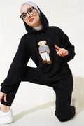 Three Yarn Loysha Teddy Bear 2 Piece Set Black