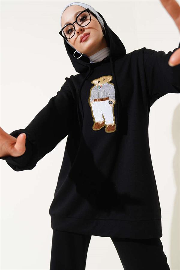Three Yarn Loysha Teddy Bear 2 Piece Set Black