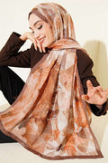 Triangle Pattern Bamboo Crash Shawl Camel