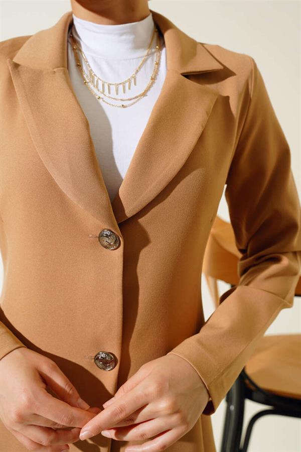 Long Jacket 2 Piece Set Latte