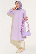 Long Model Classic Collar Tunic Lilac