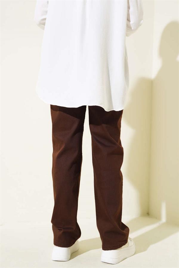 Long Casual Jeans Brown