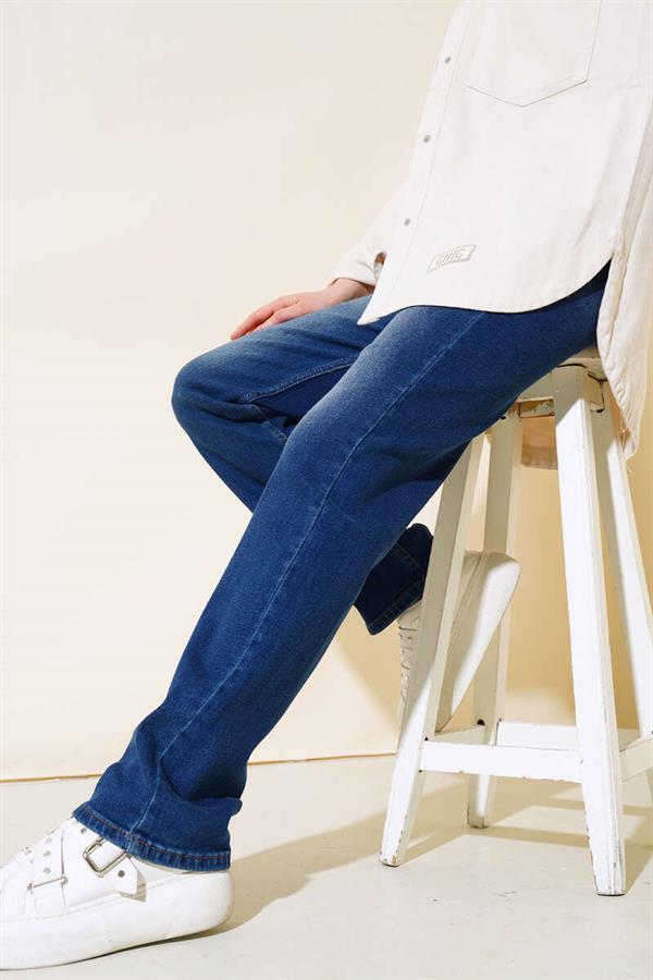  Long Casual Jeans Dark Blue