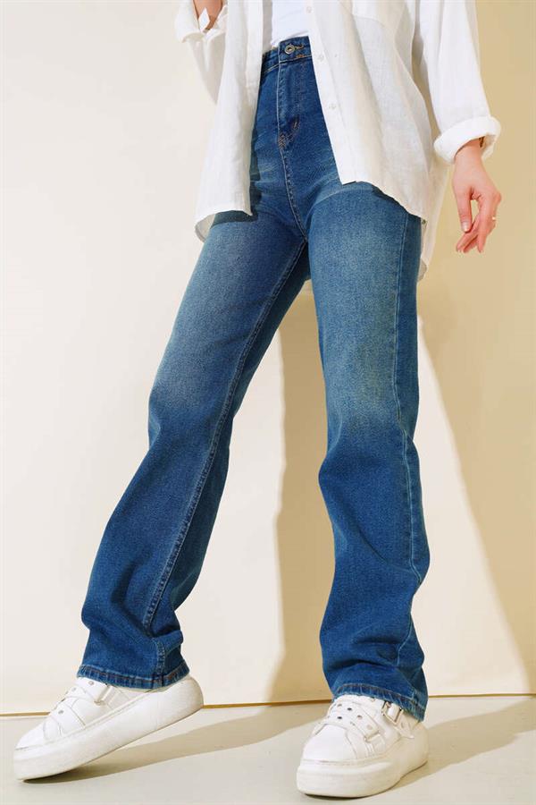  Long Casual Jeans Medium Blue