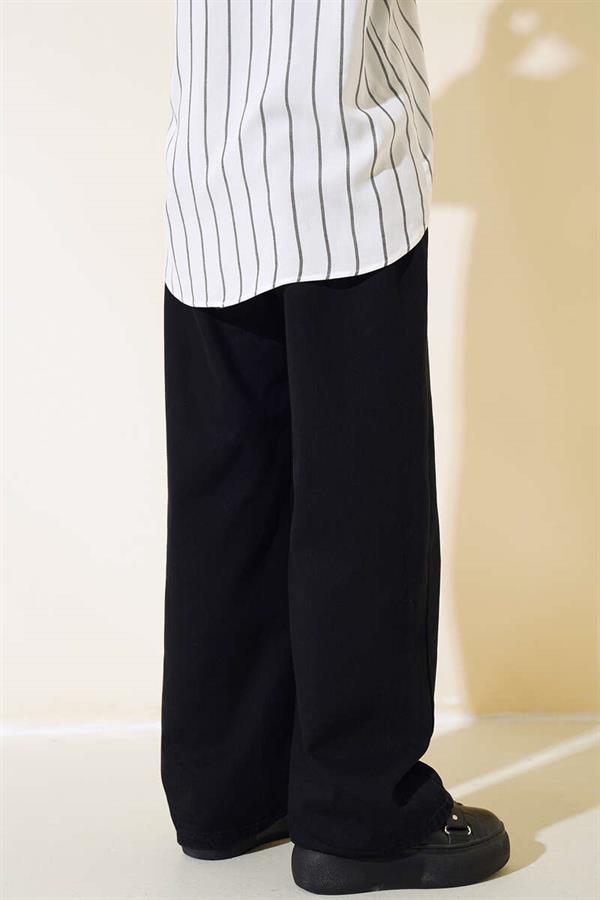 Long Casual Trousers Black