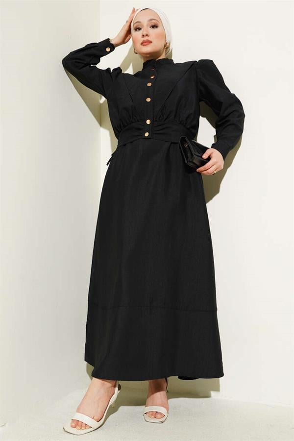 V-Neck Jacketed Vest 2 Piece Set Black