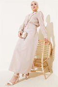 V-Neck Jacket and Vest Suit Beige