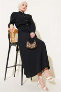 V-Neck Jacket and Vest Suit in Black
