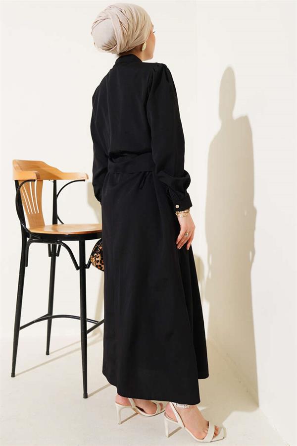 V-Neck Jacket and Vest Suit in Black