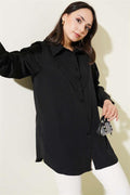 V-shaped shirt black