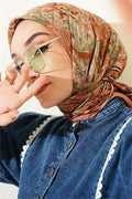 Velora Patterned Soft Scarf Camel