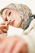 Velora Patterned Soft Scarf Khaki