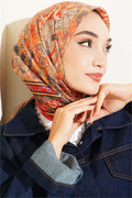 Velora Patterned Soft Scarf Red