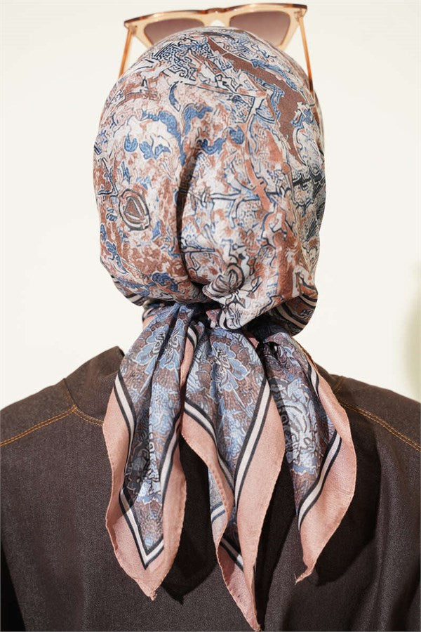 Velora Patterned Soft Scarf Latte