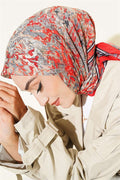 Velora Patterned Soft Scarf Pomegranate Blossom