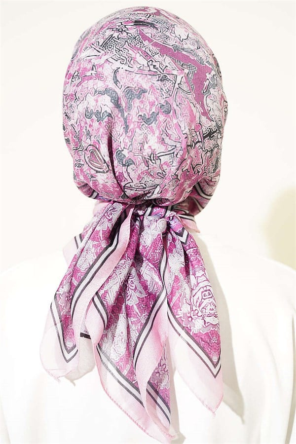 Velora Patterned Soft Scarf Pink