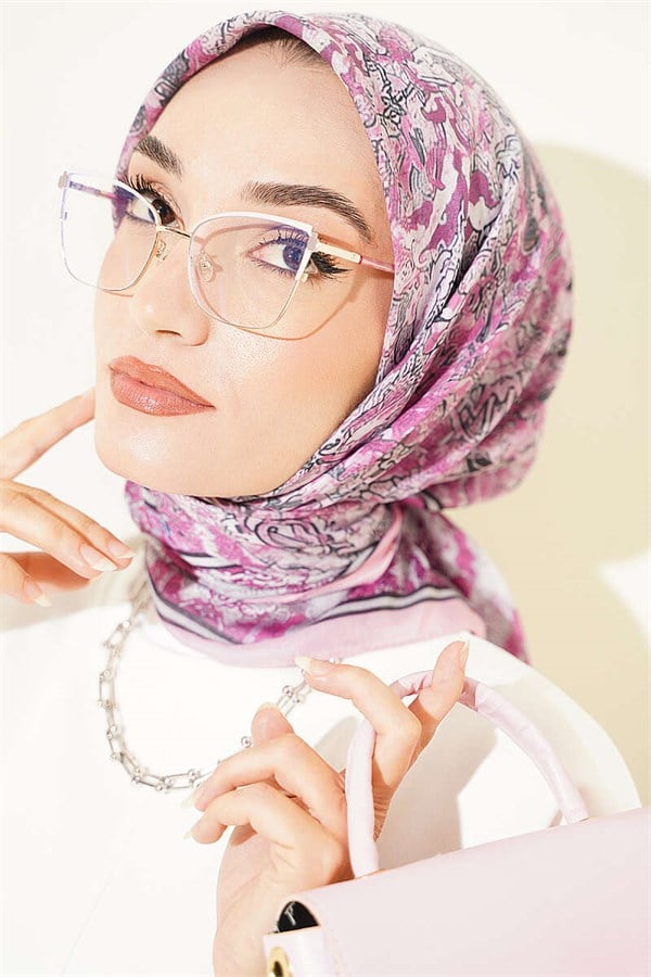 Velora Patterned Soft Scarf Pink
