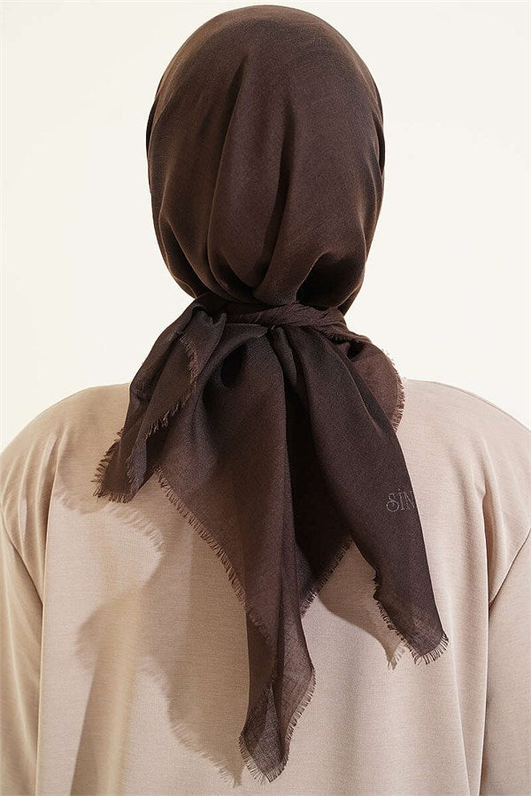 Vera Plain Scarf Dark Brown