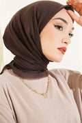 Vera Plain Scarf Dark Brown