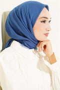 Vera Plain Scarf Light Navy Blue