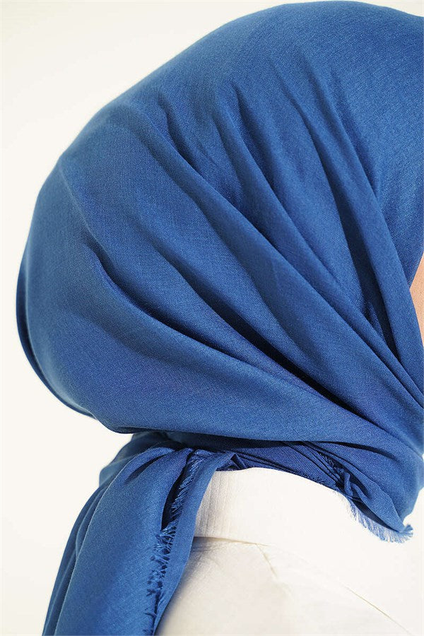 Vera Plain Scarf Light Navy Blue