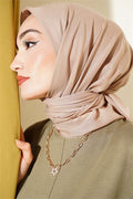 Vera Plain Scarf Light Mink