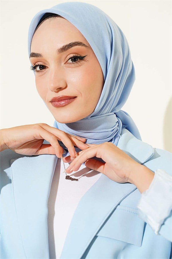 Vera Plain Scarf Baby Blue