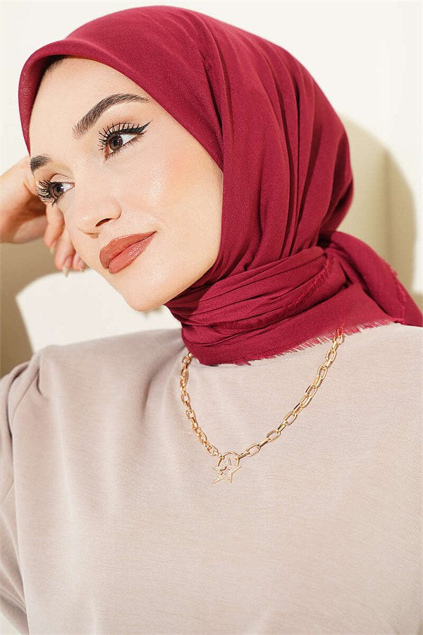 Vera Plain Scarf Burgundy