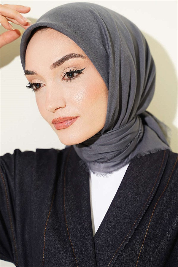 Vera Plain Scarf Smoke Grey
