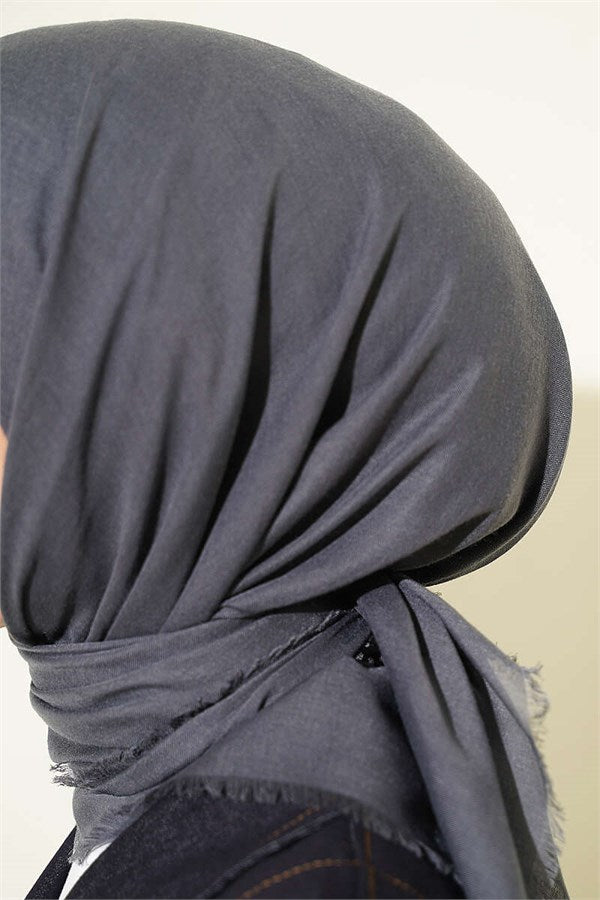 Vera Plain Scarf Smoke Grey
