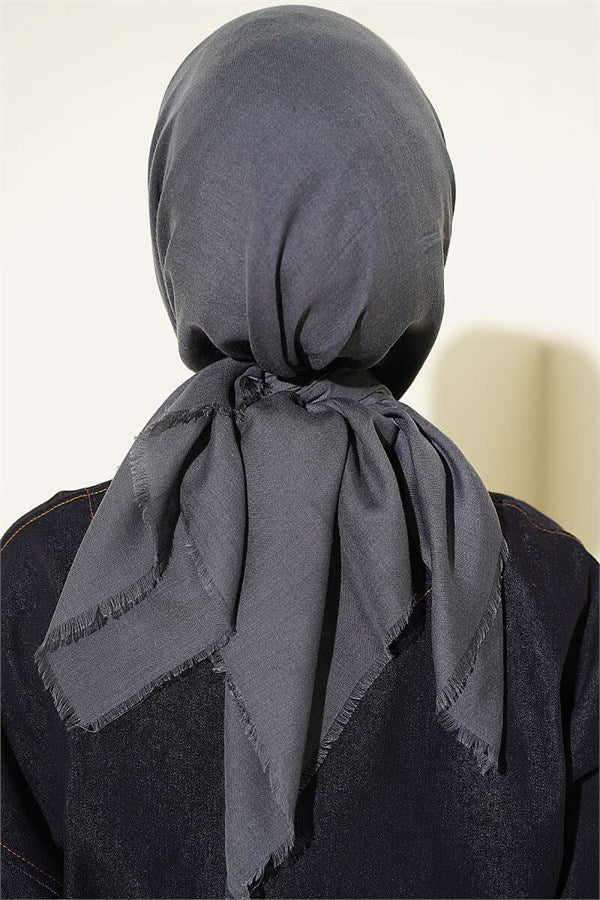 Vera Plain Scarf Smoke Grey