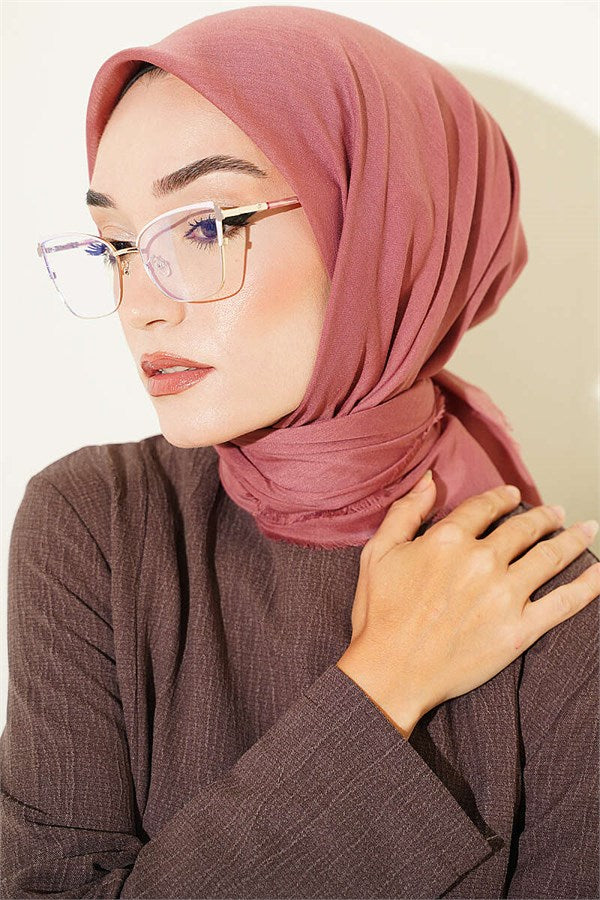 Vera Plain Scarf, Rose Pink