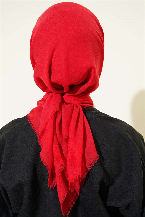 Vera Plain Scarf Red