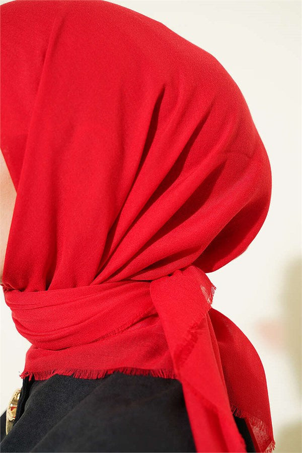 Vera Plain Scarf Red