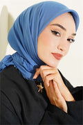 Vera Plain Scarf Denim Blue