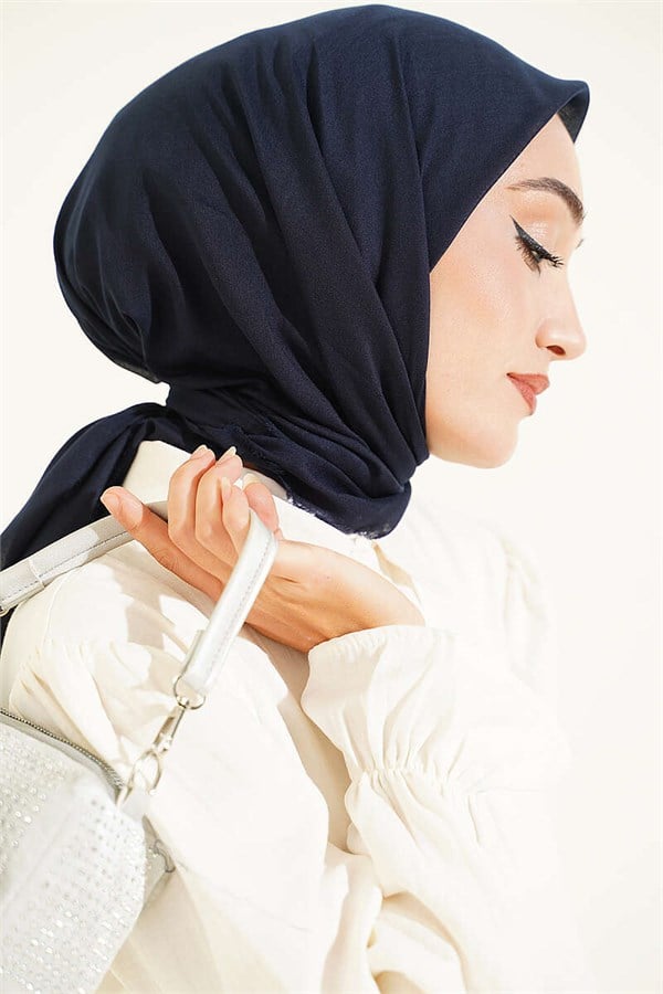 Vera Plain Scarf Dark Navy