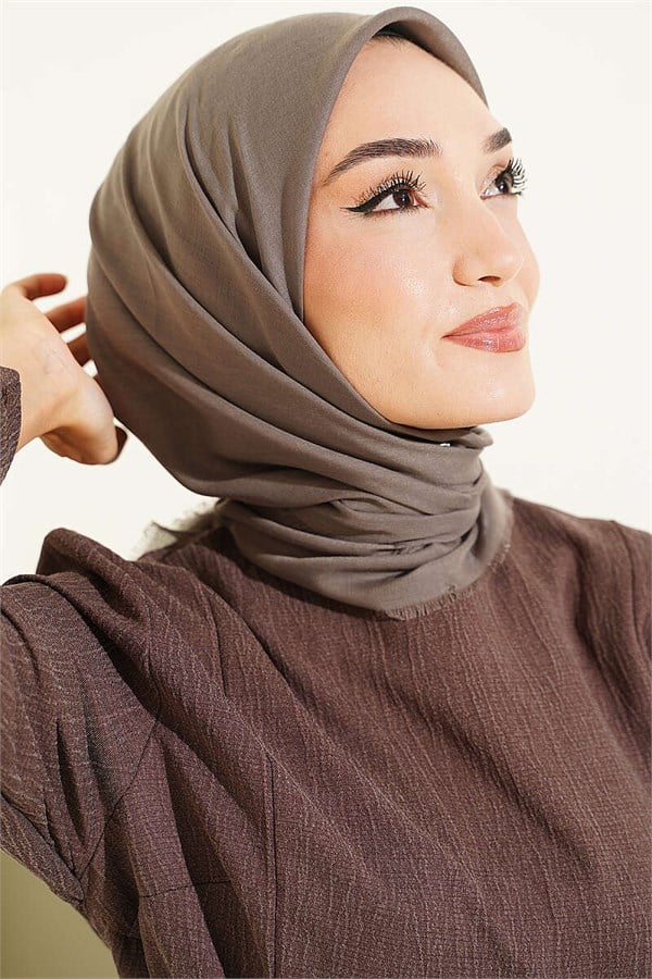 Vera Plain Scarf Dark Mink