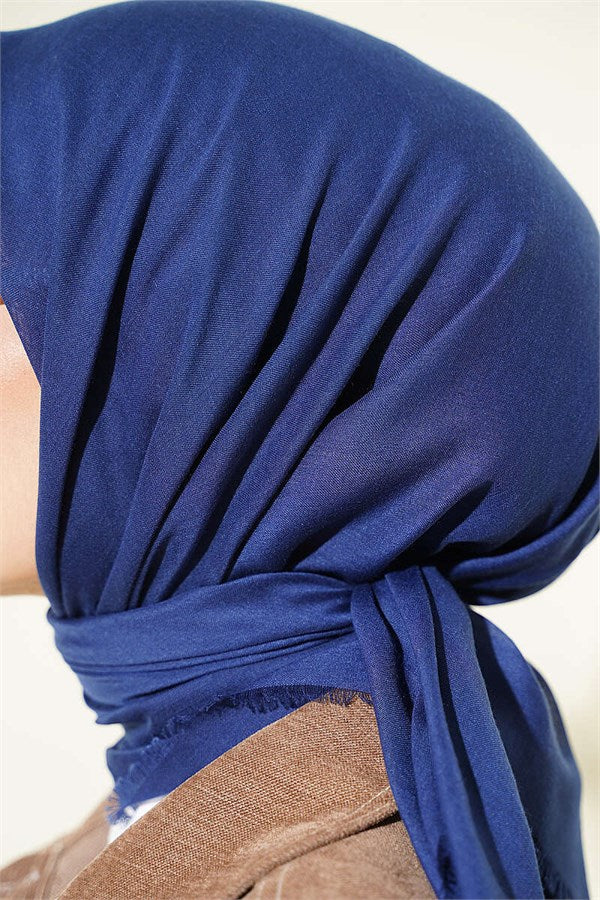 Vera Plain Scarf Navy Blue