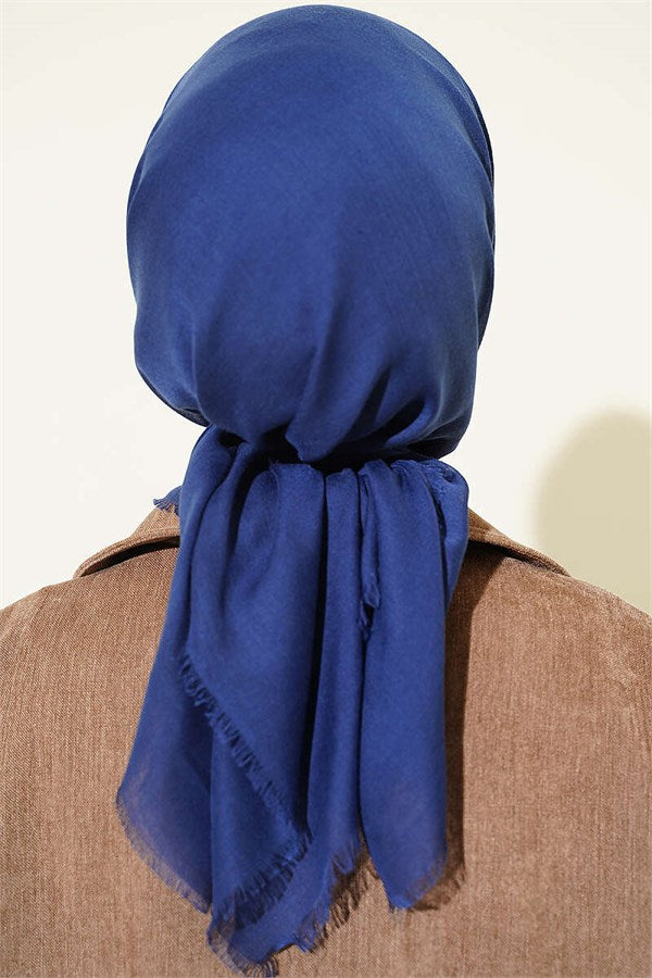 Vera Plain Scarf Navy Blue