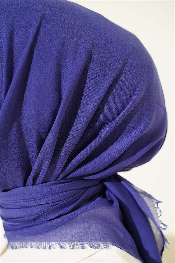 Vera Plain Scarf Navy Blue