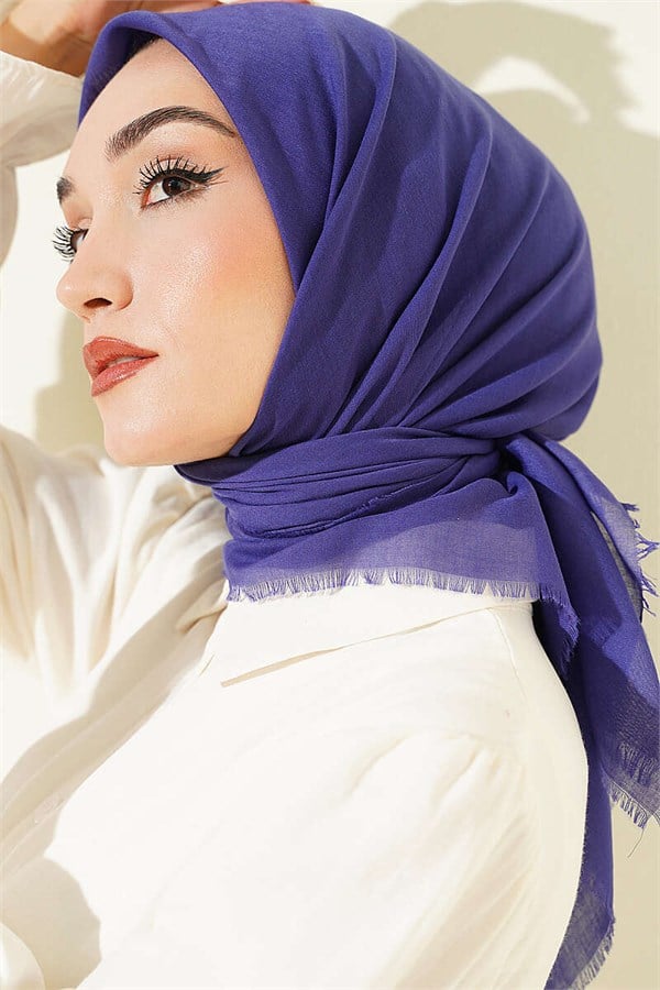 Vera Plain Scarf Navy Blue