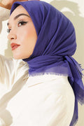 Vera Plain Scarf Navy Blue