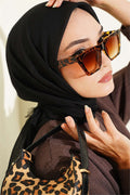 Vera Plain Scarf Black