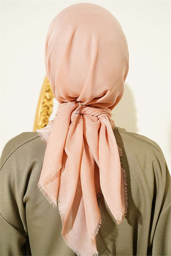 Vera Plain Scarf Salmon