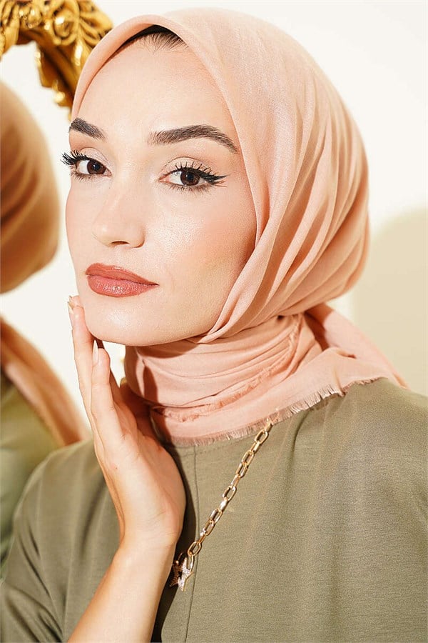 Vera Plain Scarf Salmon