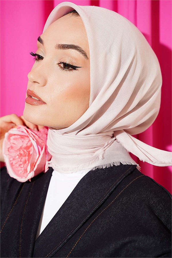 Vera Plain Scarf Light Powder