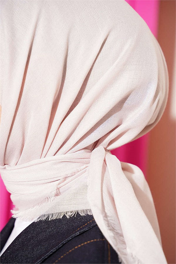 Vera Plain Scarf Light Powder