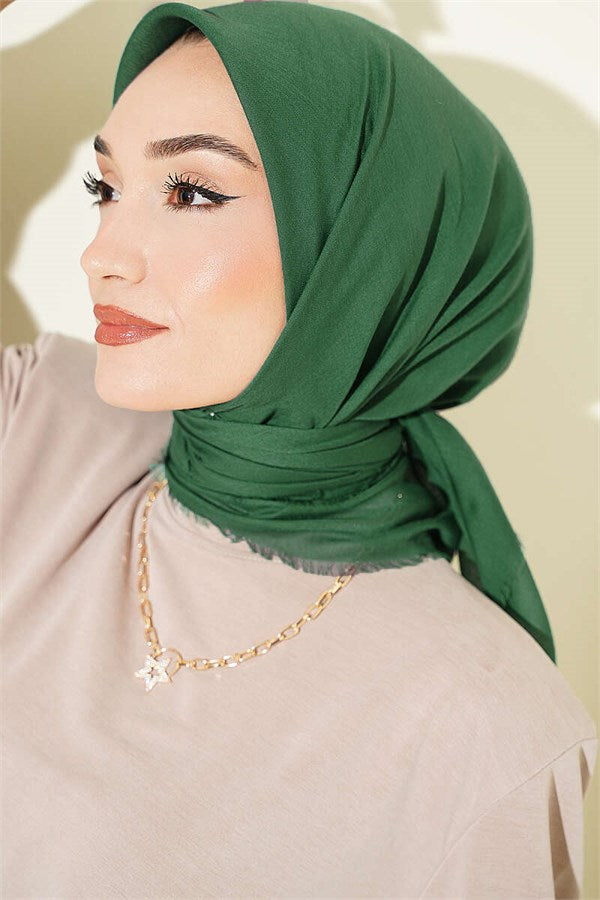 Vera Plain Scarf Green